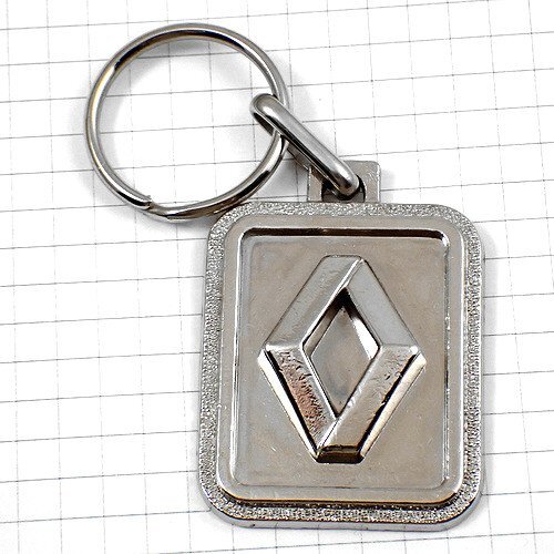 キーホルダー?ルノー車(chē)エンブレム菱形シルバー銀色 RENAULT FRANCE◆フランス限定ポルトクレ◆レアなヴィンテージものアンティーク