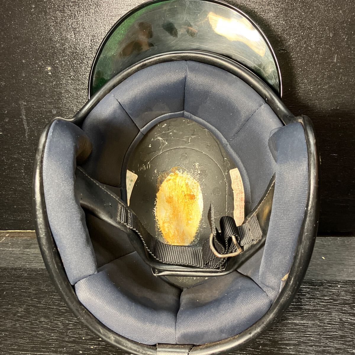 當(dāng)時(shí)物 メット工業(yè)制 ビンテージジェットヘルメット K-2 コンディション良好 オートバイ バイク ジェットヘルメット