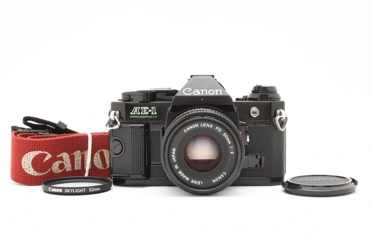 ★美品★キヤノン Canon AE-1 PROGRAM New FD 50mm F2 ブラック ボデ?！?T4＃4149