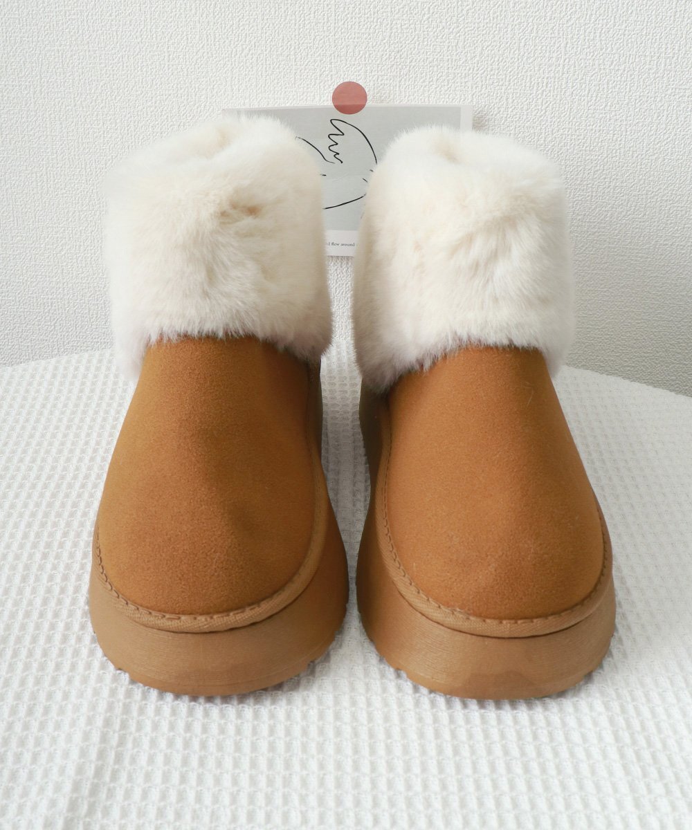  мутон ботинки толщина низ мех ботинки 23.0cm(36) Camel 