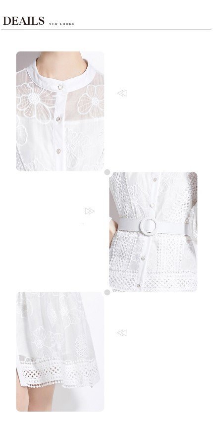  Mini One-piece короткий One-piece длинный рукав гонки платье 2 следующий .. родители ....XL белый 
