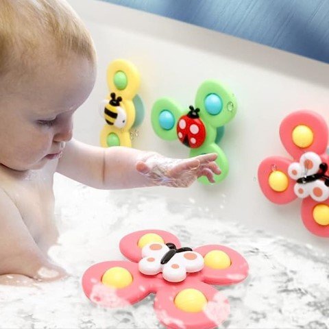 ハンドスピナー 昆蟲 赤ちゃん おもちゃ お風(fēng)呂 安全