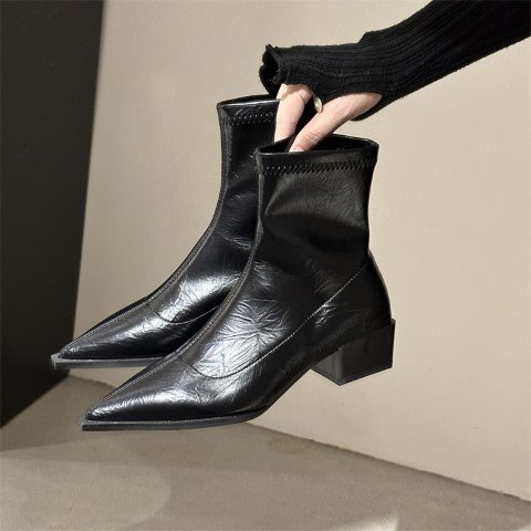  короткие сапоги po Inte dotu красивый . простой casual женская обувь [38]24cm "теплый" белый 