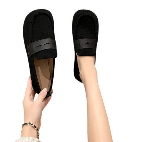  женский шлепанцы туфли-лодочки под мутон Loafer обувь Flat low каблук ....24.5cm(39) Brown 