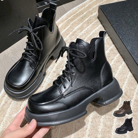  короткие сапоги толщина низ Work ботинки прекрасный ножек 23.0cm(36) черный 