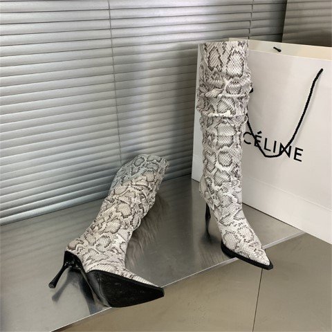  сапоги помятость женский маленький каблук женская обувь [35]22.5cm белый 