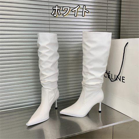  сапоги помятость женский маленький каблук женская обувь [37]23.5cm змея рисунок ( изображение цвет )