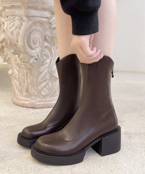  короткие сапоги женский толщина низ обувь прекрасный ножек 24.5cm(39) черный 