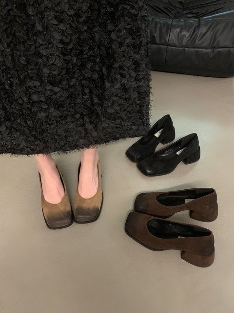  женский туфли-лодочки шлепанцы обувь чувство уверенности офис Brown коричневый n ключ каблук soft чёрный 25.0cm(40) Brown 