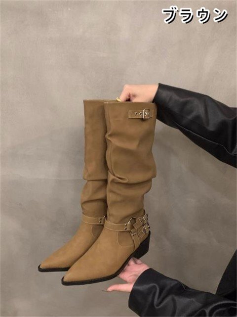po Inte dotus tuck сапоги [39]24.5cm черный 
