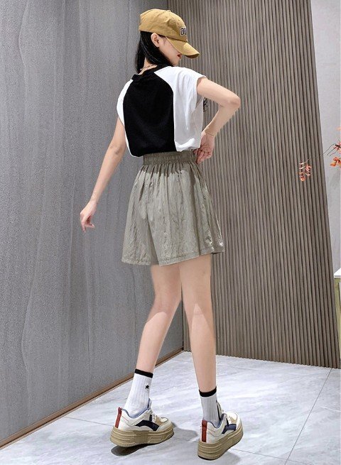 ショートパンツ ミニパンツ ハーフパンツ シンプル カジュアル レディース 5XL ブラック
