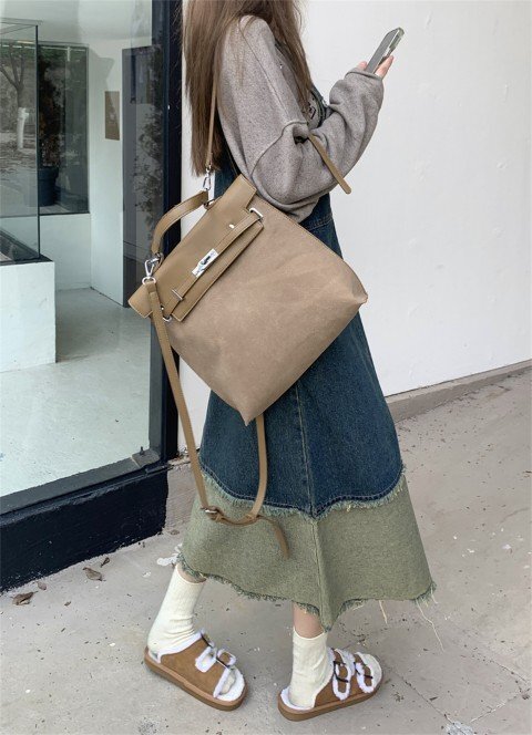 デニムワンピース ジャンパースカート サスペンダースカート L ワンカラー