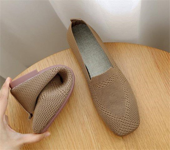  туфли без застежки квадратное tu ткань обувь вязаный soft низ 41 черный 