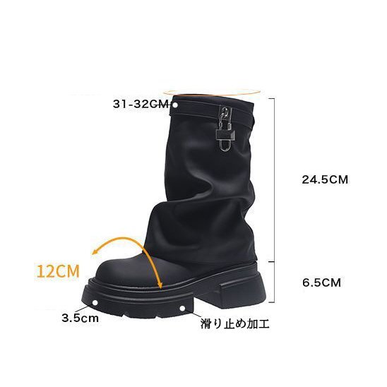  женский обувь сапоги двойной ремень покрытие ботинки короткие сапоги engineer boots 24.5cm(39) чёрный 