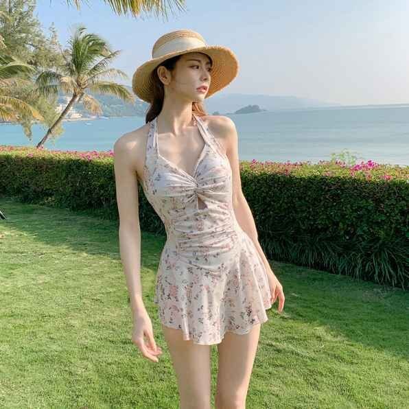 ワンピース 水著 背中見せ セクシー 體型カバー 大人 フリルスカート スカート水著 M ブラック