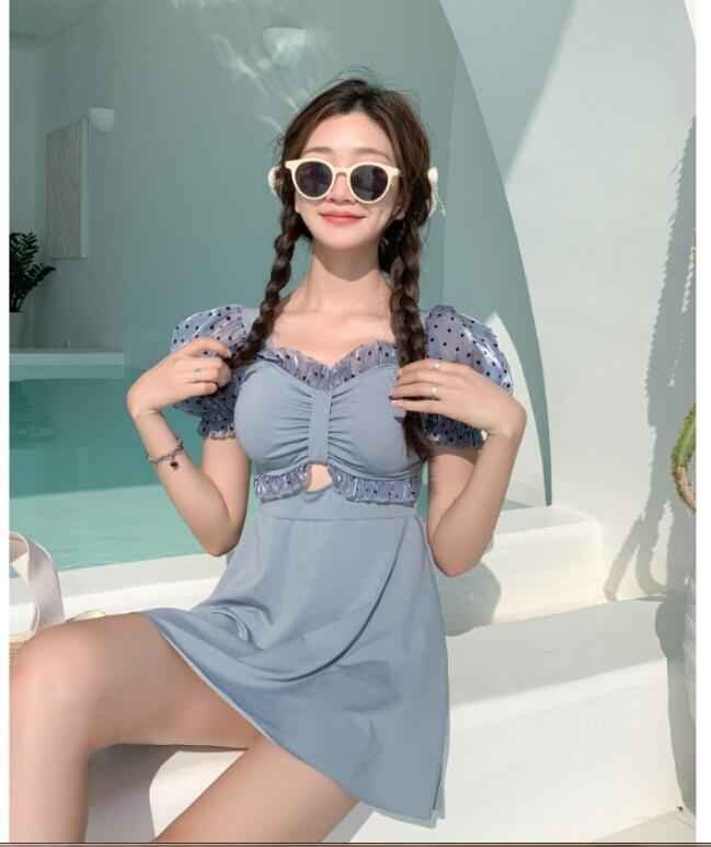 水著 ワンピース レディース 體型カバー オールインワン 大きいサイズ ママ 水泳服 スイムウェア L グリーン