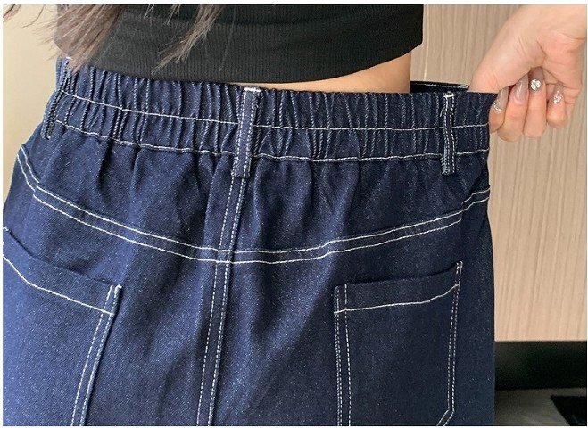 デニムパンツ ショートパンツ ホットパンツ シンプル カジュアル お出かけ レディース 5XL ブルー