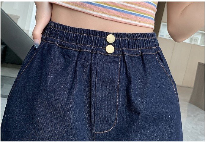 デニムパンツ ショートパンツ ミニパンツ ホットパンツ ワイド シンプル カジュアル 半ズボン レディース 2XL ブルー