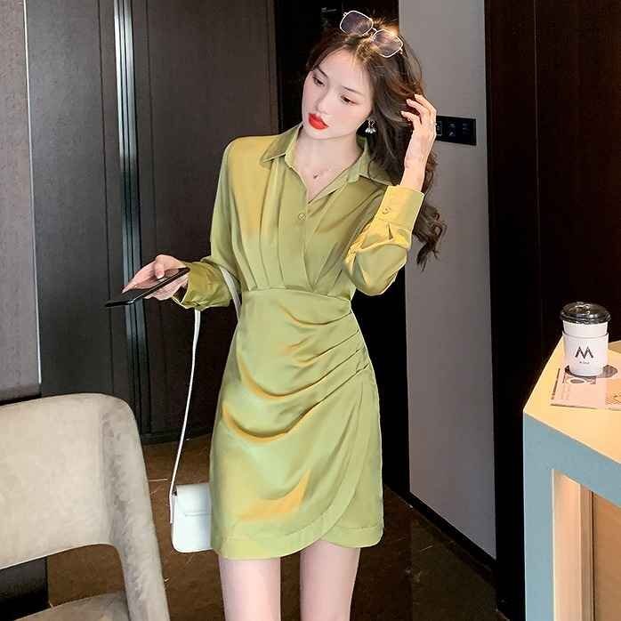  длинный рукав One-piece V шея minivan pi простой casual sexy XL зеленый 