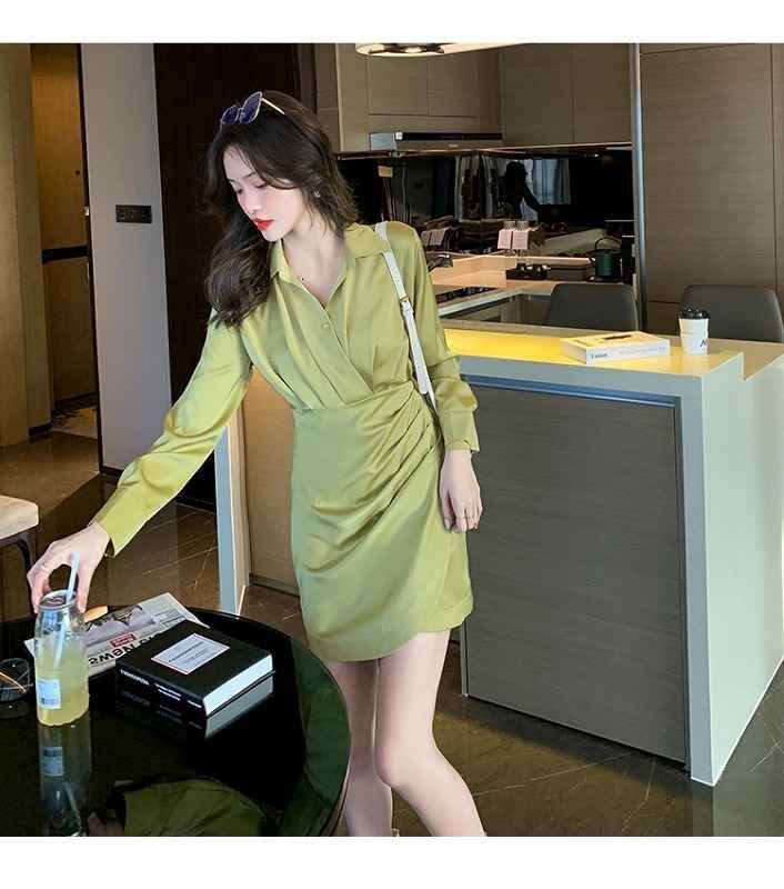  длинный рукав One-piece V шея minivan pi простой casual sexy XL зеленый 