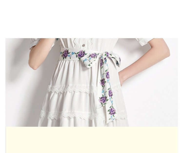  Mini One-piece короткий рукав цветочный принт красивый . casual 2 следующий ..... родители . женский 2XL "теплый" белый 