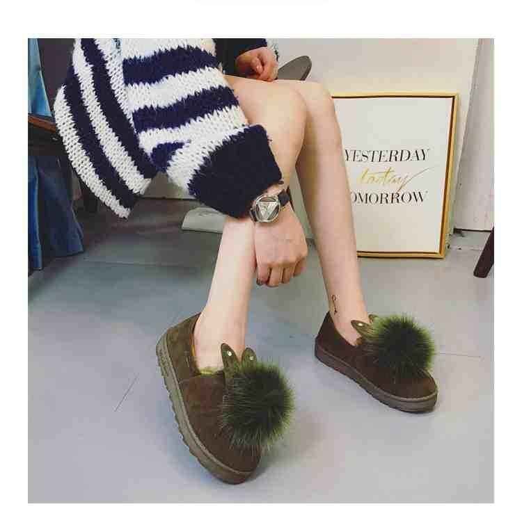  Trend боа мокасины ... Flat mo Como ko нежный ботинки 36 черный 