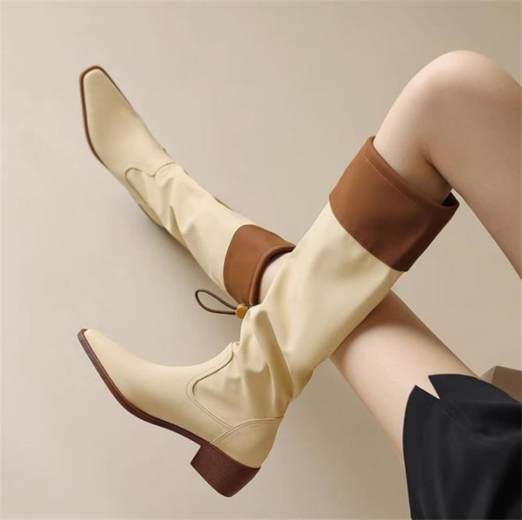  сапоги всесезонный модный простой красивый . casual выход женская обувь [38]24cm бежевый 