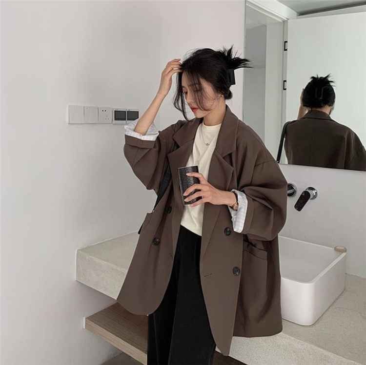 大きいサイズ 長袖 ゆったり感 カジュアル スーツ コート ジャケット XL ブラック