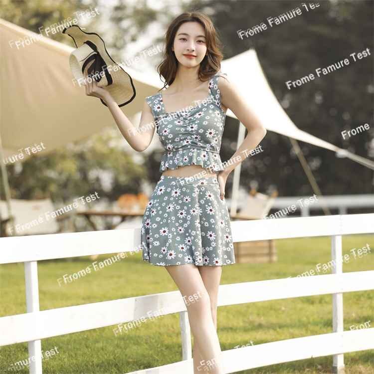 水著 夏新作 レディース 可愛(ài)い 薄い ツーピースのスーツ ビーチ溫泉 セットアップ 優(yōu)しい 2XL ブラック