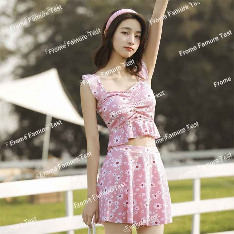 水著 夏新作 レディース 可愛(ài)い 薄い ツーピースのスーツ ビーチ溫泉 セットアップ 優(yōu)しい 2XL ブラック