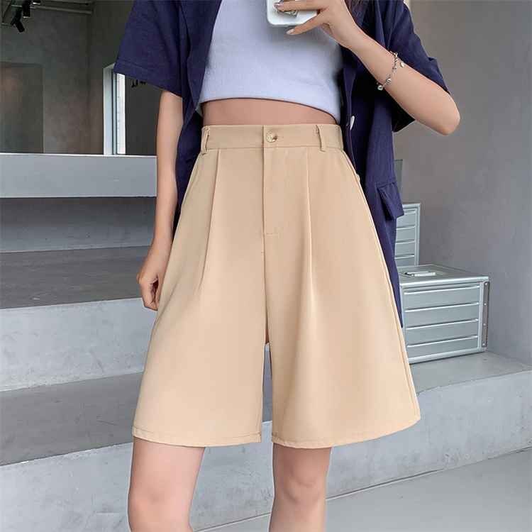 ショートパンツ ワイドパンツ ストレート スリム ミドルパンツ 2XL ブルー