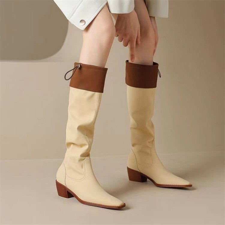  сапоги всесезонный модный простой красивый . casual выход женская обувь [38]24cm бежевый 