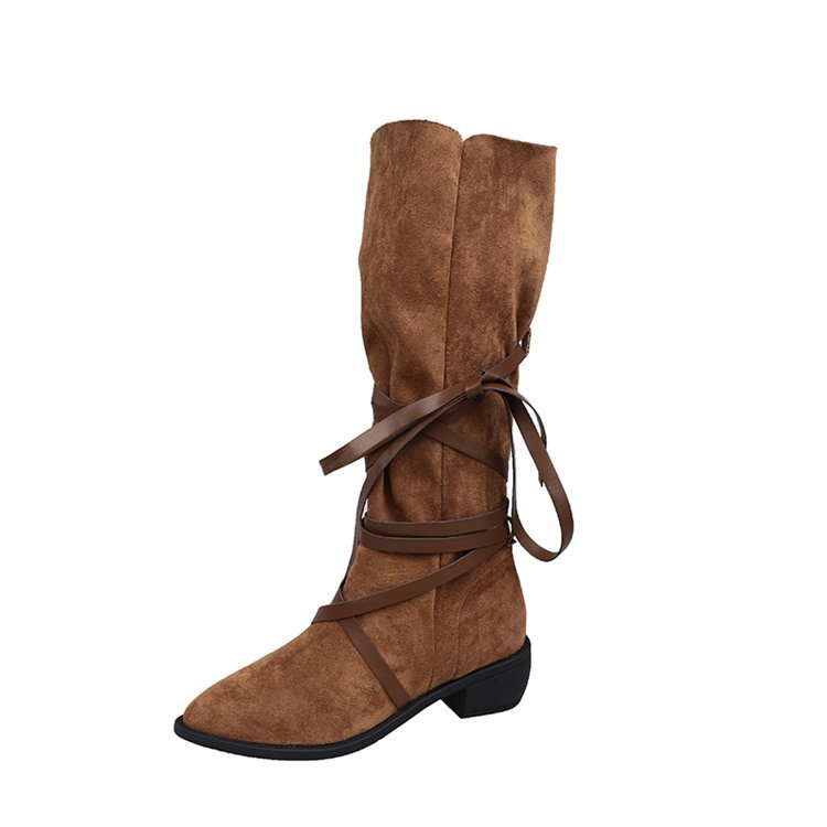 po Inte dotu короткие сапоги сапоги тонкий Western kau Boy ботинки 35 черный ( короткие сапоги )