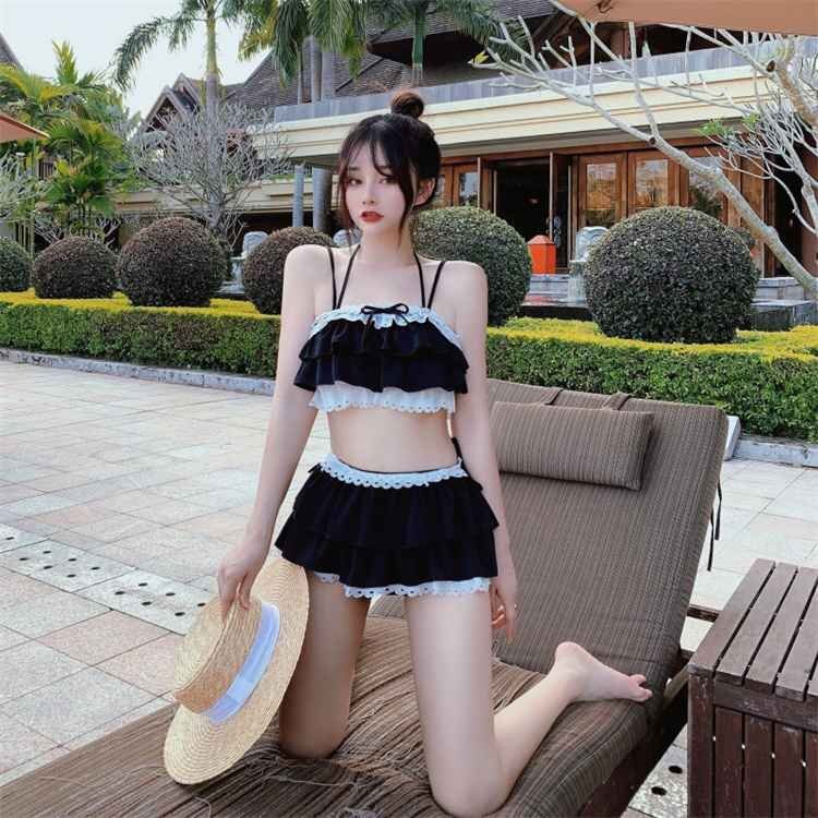 セット 水著 お出かけ かわいい系 ベアトップ ビーチワンピース S ピンク