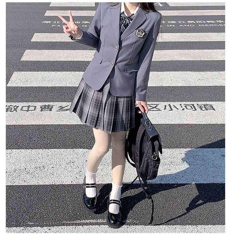 學(xué)生服風(fēng) ブレザー コスプレ衣裝 ジャケット 制服 大きいサイズあり XS ベージュ