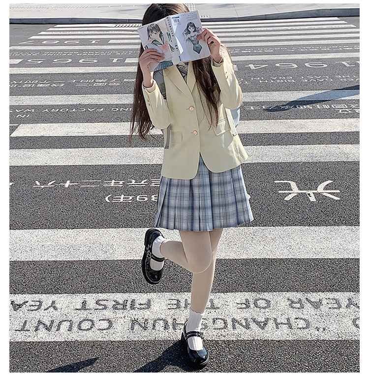 學(xué)生服風(fēng) ブレザー コスプレ衣裝 ジャケット 制服 大きいサイズあり XS ブラウン(畫像の色)