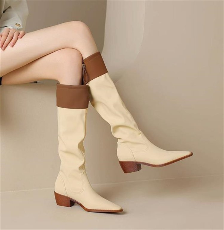  сапоги всесезонный модный простой красивый . casual выход женская обувь [38]24cm бежевый 