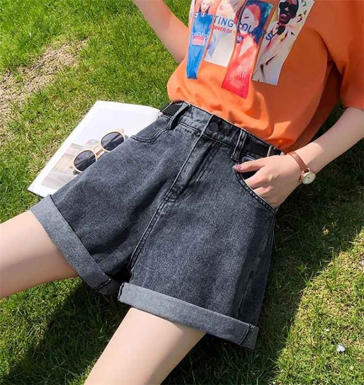 デニム ショートパンツ 夏 ゆったり 大きいサイズ スリム ワイドパンツ 3XL ライトブルー