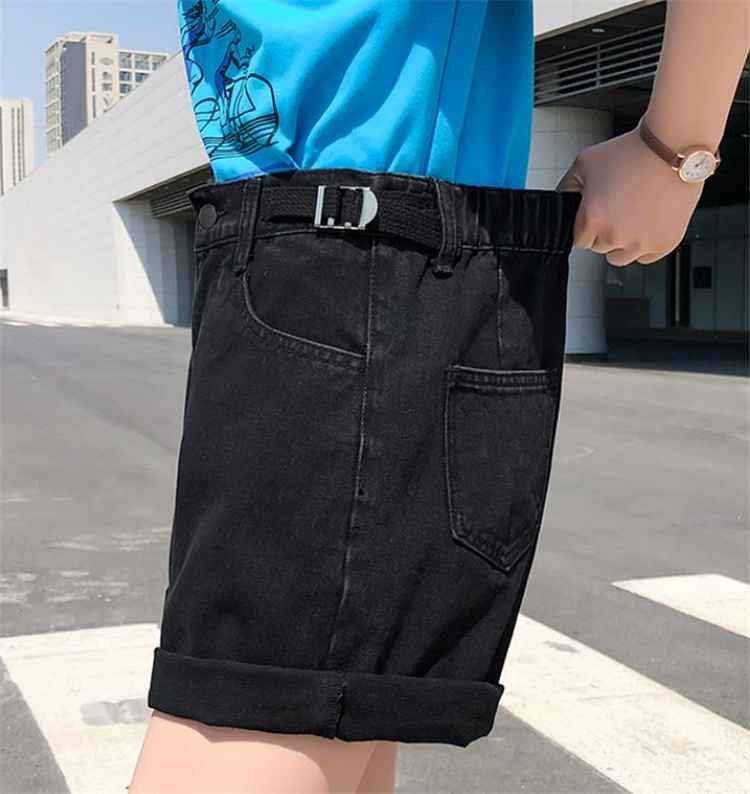 デニム ショートパンツ 夏 ゆったり 大きいサイズ スリム ワイドパンツ 3XL ライトブルー