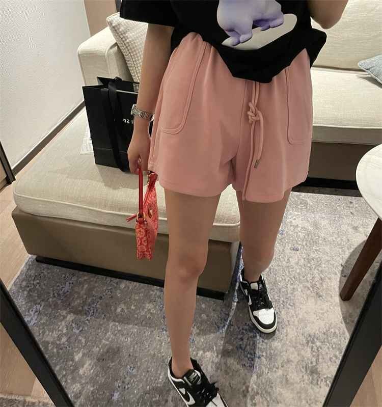 ホットパンツ ショートパンツ コットン 夏 ハイウエスト スリム ワイドパンツ XL ホワイト