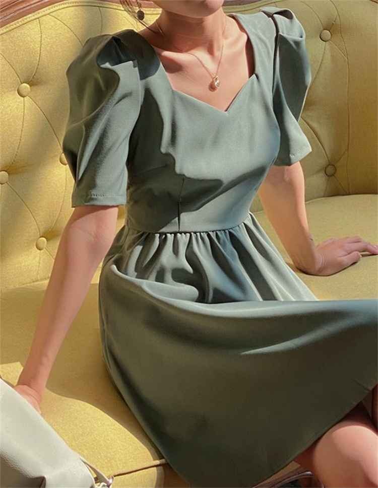  большой размер One-piece красивый . лента elegant мини-юбка XL голубой 