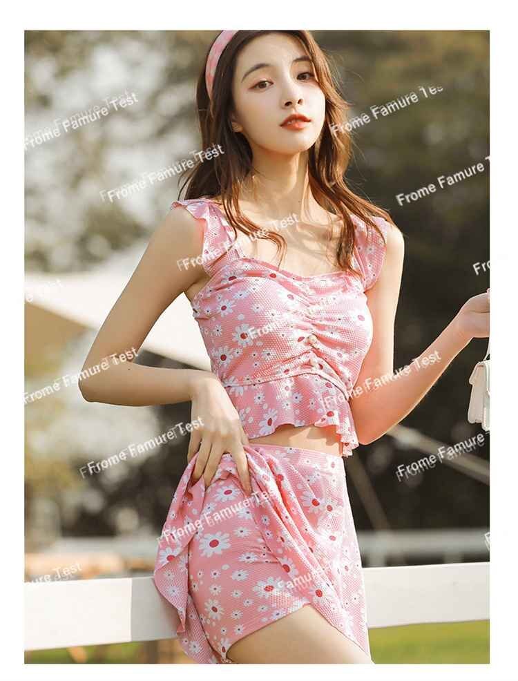 水著 夏新作 レディース 可愛(ài)い 薄い ツーピースのスーツ ビーチ溫泉 セットアップ 優(yōu)しい 2XL ブラック