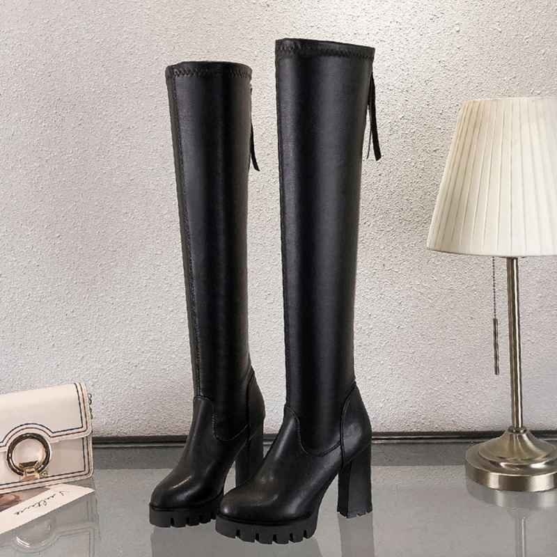  сапоги ботинки кожзаменитель Корея 22.5cm(35) черный 