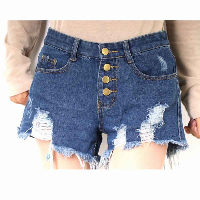 デニム ショートパンツ レディース ダメージ ジーンズ XL ホワイト