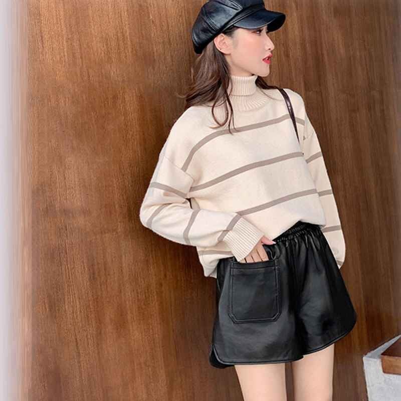 レザーショートパンツ レディース レザー調(diào)パンツ ウエストゴム ボトムス XL ブラック