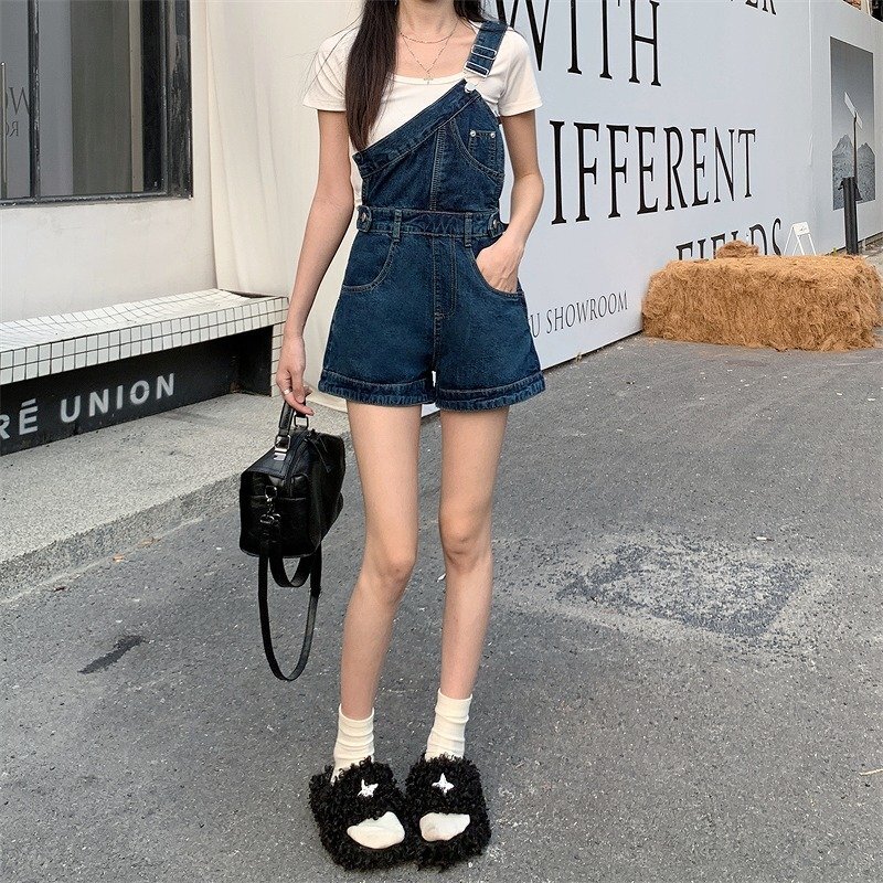 デニムショートパンツ ショーパン ジーパン 切り替え スリム 著痩せ デニム 【大きいサイズあり】 2XL ブルー