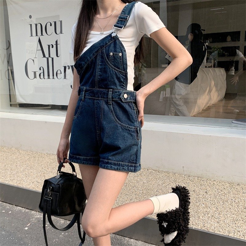 デニムショートパンツ ショーパン ジーパン 切り替え スリム 著痩せ デニム 【大きいサイズあり】 2XL ブルー