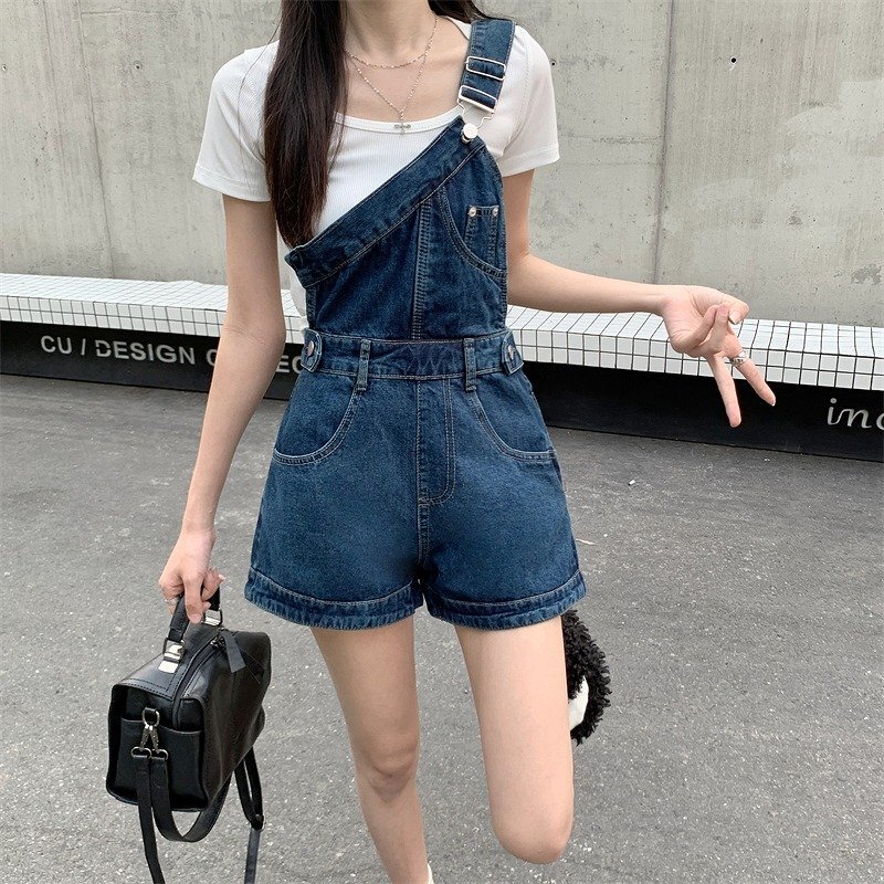 デニムショートパンツ ショーパン ジーパン 切り替え スリム 著痩せ デニム 【大きいサイズあり】 2XL ブルー