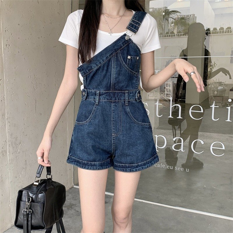 デニムショートパンツ ショーパン ジーパン 切り替え スリム 著痩せ デニム 【大きいサイズあり】 2XL ブルー