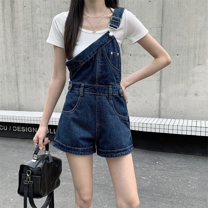 デニムショートパンツ ショーパン ジーパン 切り替え スリム 著痩せ デニム 【大きいサイズあり】 2XL ブルー
